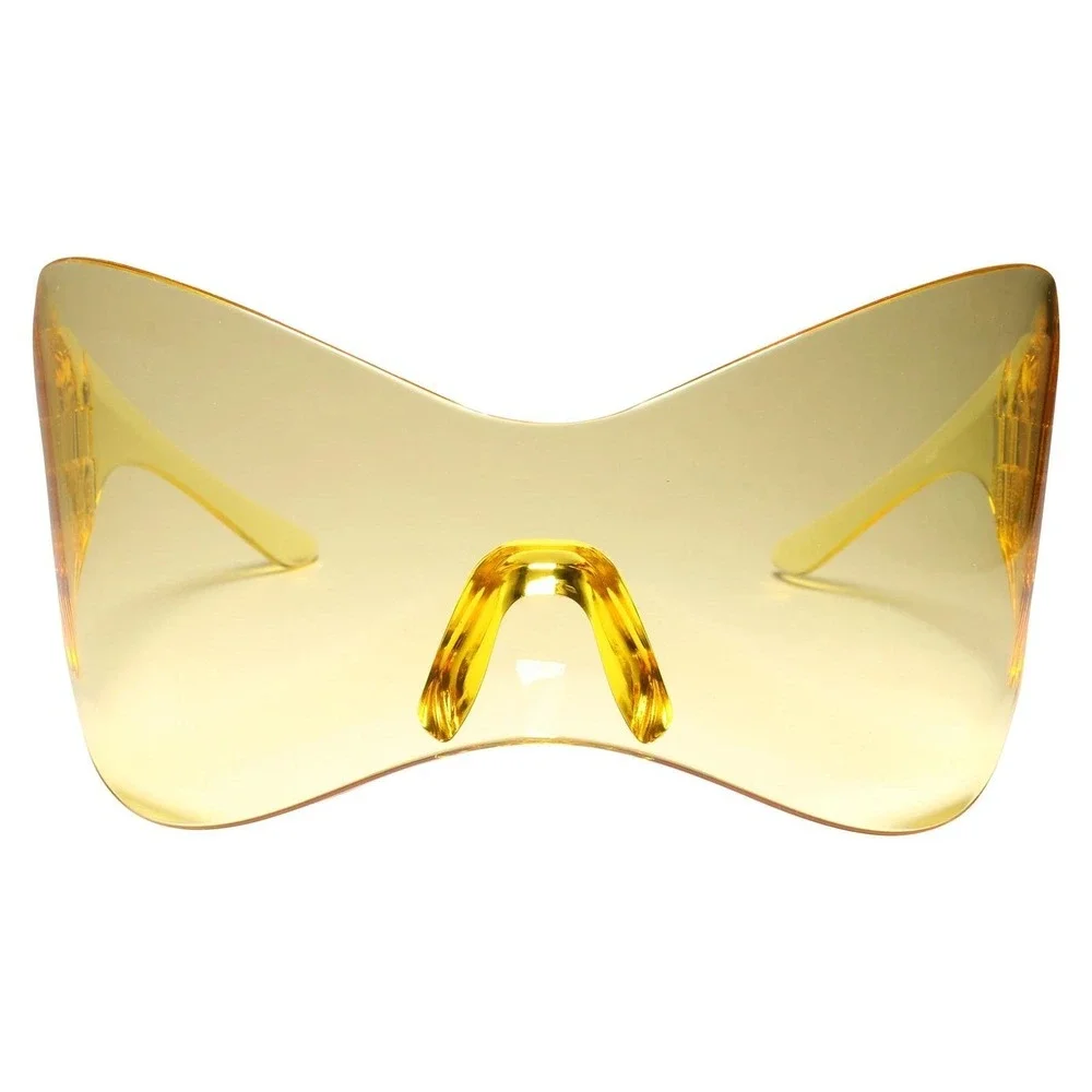Yellow Sunglasses Women Fashion Designer Oversized Festival‎ Party Gafas Shield